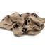 Beige blanket with black paw prints on a white background