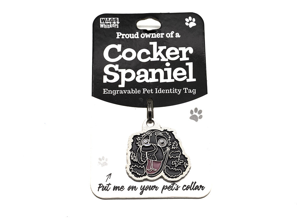 Wags & Whiskers Cocker Spaniel Dog Identity Tag
