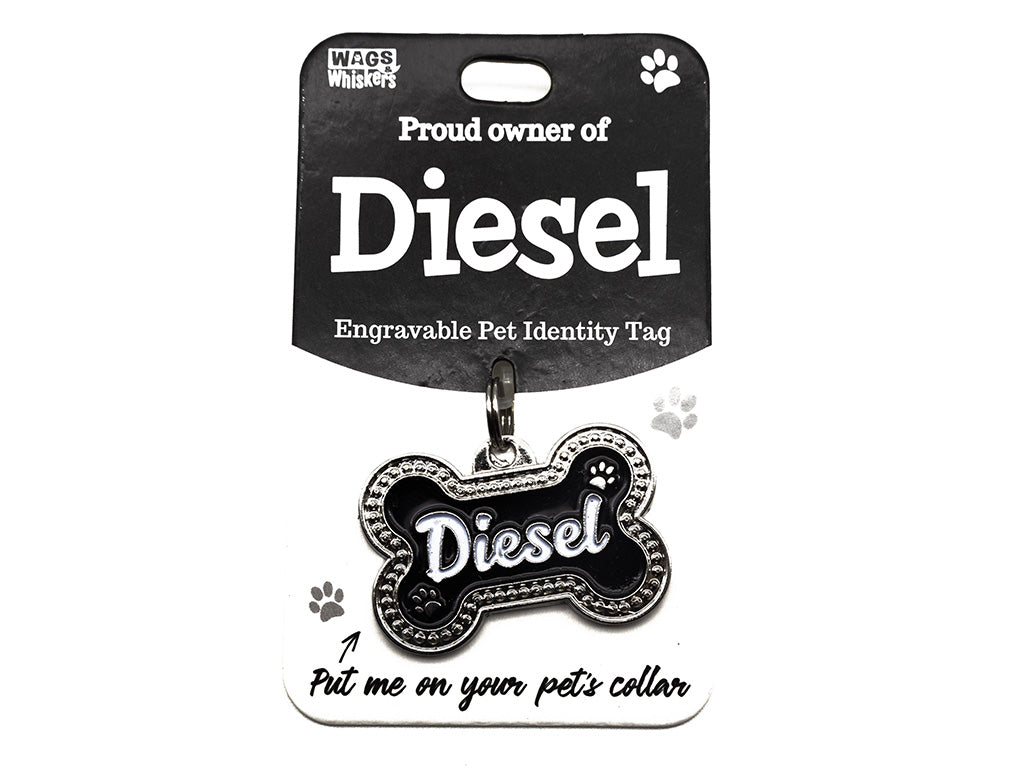 Wags & Whiskers Diesel Dog Identity Tag