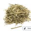 Loose dried green oat forage treat for rabbits and guinea pigs on a white background
