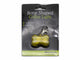 A bone-shaped dog collar light in a textured yellow-green finish, packaged on a black backing card with the brand name Rosewood.