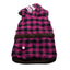 Hooded Checked Dog Coat