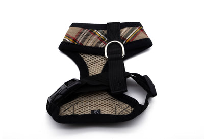 Beige Tartan Mesh Dog Harness - Extra Small