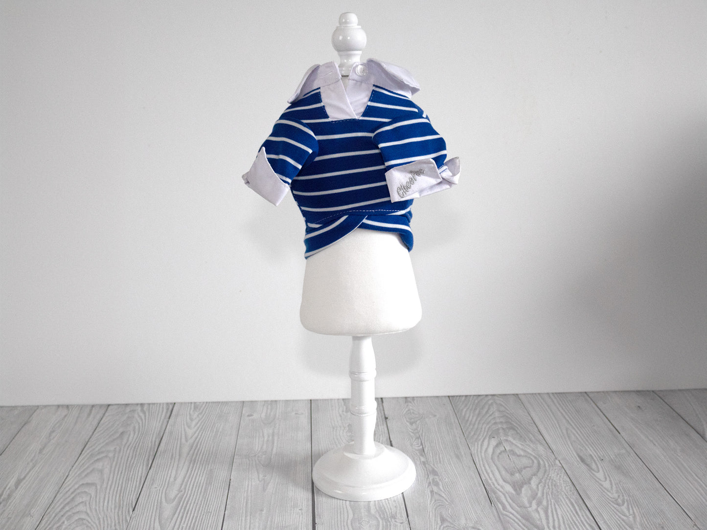 Blue Striped Dog Shirt - Xtra Small