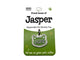Engravable pet identity tag for Jasper on a green card with Wag Whiskers branding.