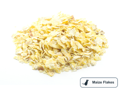 A pile of maize flakes