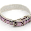 Dog collar with a plaid pattern on a white background