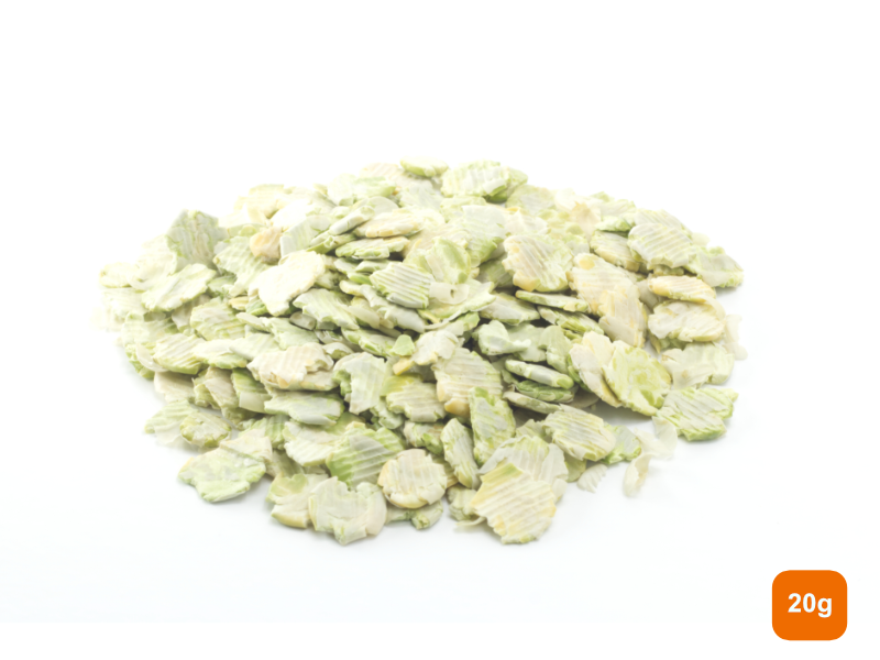 A pile of pea flakes 20g
