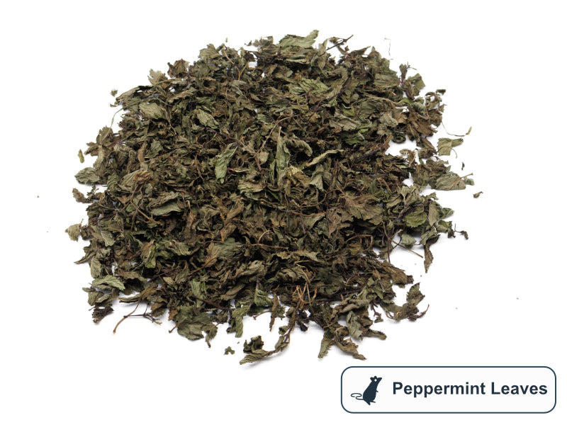 A pile of peppermint leaves