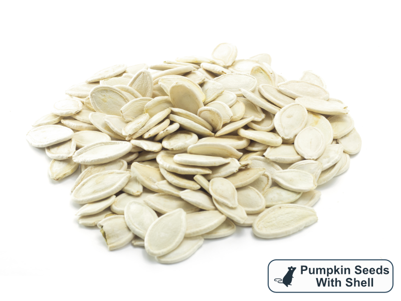 A pile of shelled pumpkin seeds