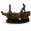 Decorative miniature boat with a white background