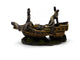 Decorative miniature boat with a white background