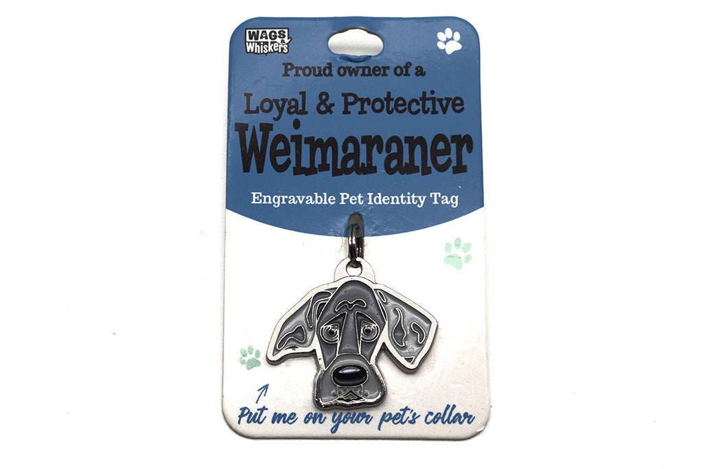 Wags & Whiskers Weimaraner Dog Identity Tag
