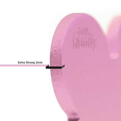 My Family Blank Large Pink Bone Pet Tag