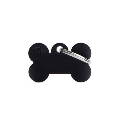 My Family Blank Small Black Bone Pet Tag