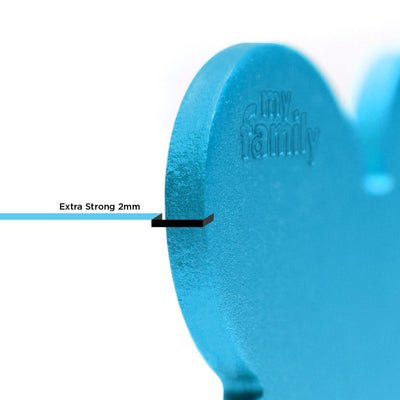 My Family Blank Small Light Blue Bone Pet Tag