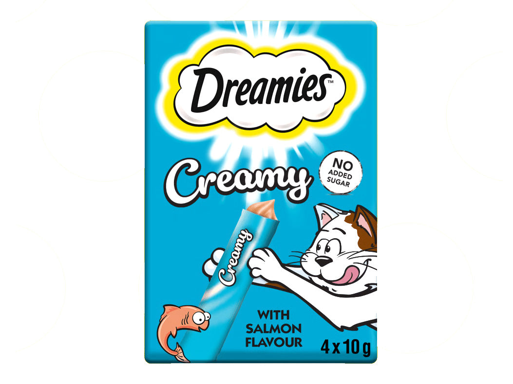DREAMIES™ Creamy Snack Cat & Kitten Treat with Salmon Flavour